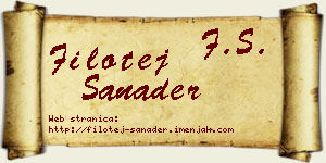 Filotej Sanader vizit kartica